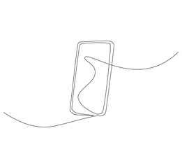 smartphone continuous line. continuous one line drawing smartphone. technology, device concept. sing