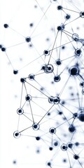 Poster - Abstract Network Nodes on a White Background Representing Big Data Concepts and Connections in Technology