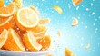© tawat - Invigorating splash of fresh oranges, a burst of citrus delight fresh