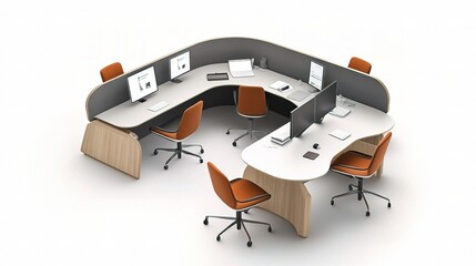 Poster - Modern Creative Workspace Featuring Advanced Digital Technology