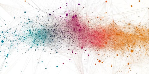 Poster - Abstract Visualization of Data Points and Connections in a Complex Network Representing POV Insights