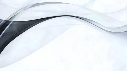 Wall Mural - Abstract white and gray flowing waves background design for website header or presentation.