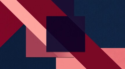 Aufkleber - colorful geometric patterns intersecting in dynamic harmony on a rich blue background