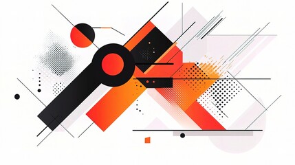 Poster - Abstract Geometric Composition with Sharp Lines and Angles