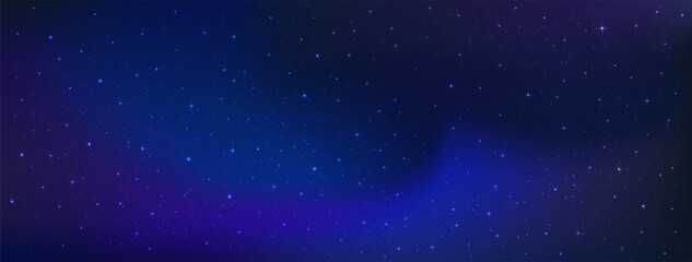Wall Mural - starry nights with bright shiny stars, shining stars in dark night galaxy background. vector illustr