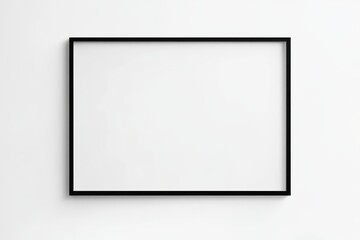 Poster - Simple black frame on a white wall, perfect for modern interior design and art display in homes or offices.