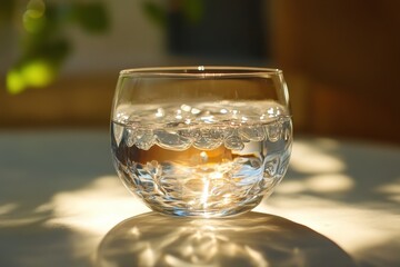 Wall Mural - Glass of Water Illuminated by Sunlight