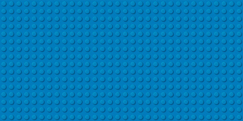 Blue plastic construction plate. Perfect vector background of closeup gloss plastic construction block.