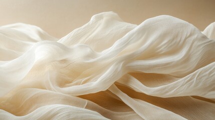 Sticker - Soft, flowing fabric draped elegantly in natural light