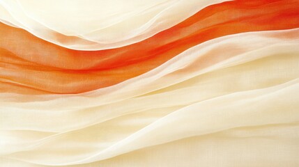 Canvas Print - Flowing layers of translucent fabric in warm hues