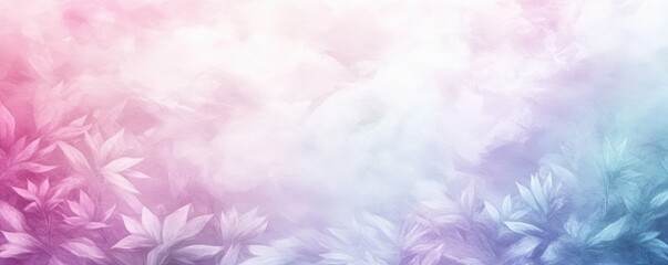 Sticker - Soft pastel floral abstract background