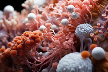 Wall Mural - awe-inspiring realm of sand when observed under a microscope unveils a captivating tapestry of elabo