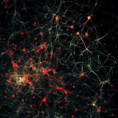 Poster - Abstract Data Visualization of Interconnectedness in a Digital Background of Web Networks and Nodes