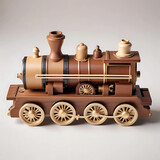 Miniature Wooden Toy Train Engine 