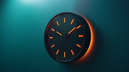 Animation of an analogue wall clock rotating through the hours