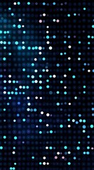 Canvas Print - this abstract background features an array of blurred dots in striking shades of blue and dark tones