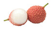 © Echt&KIreativ - Fresh lychee fruit showing white flesh on transparent background