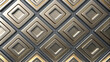 © chan k. - seamless pattern of overlapping squares in metallic tones, creating modern and sophisticated design.