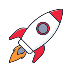 rocket isolated on white