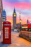 Big Ben tower of Houses of Parliament, Westminster in London