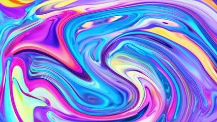Wall Mural - colorful blob of paint is floating in the air. the colors are bright and vibrant, creating a sense o