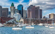 © Jo - Boston skyline and harbor with boats and Atlantic Ocean on the foreground,..CR2