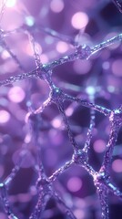 Poster - Neural network visualization digital space abstract background futuristic environment close-up view technology concept