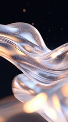 Poster - Dynamic flowing transparent streams digital art abstract design modern environment close-up creative concept