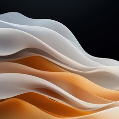 Poster - Dynamic digital abstract polychromatic layer waves virtual space graphic design modern aesthetic abstract viewpoint