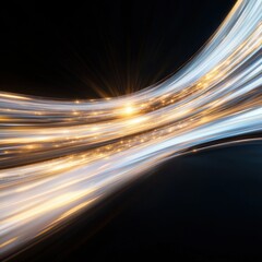Poster - Dynamic digital abstract background with quantum light beams futuristic design dark environment visual concept