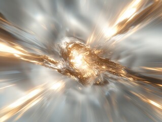 Poster - Radiant light explosion abstract digital background creative art futuristic environment dynamic viewpoint visual concept
