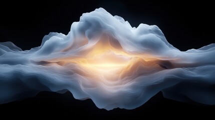 Poster - Dynamic sci-fi abstract background digital art futuristic design dark environment vibrant patterns