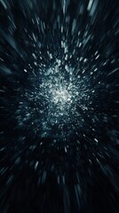 Poster - Dynamic cosmic light burst digital space abstract visualization futuristic environment immersive viewpoint sci-fi concept