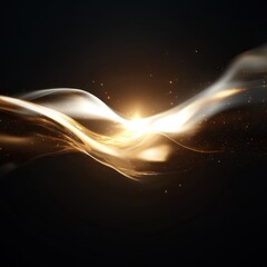 Poster - Dynamic quantum light beams abstract art studio digital visuals dark environment close-up view ethereal concepts