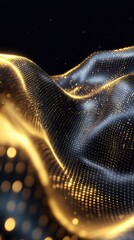 Poster - Dynamic technicolor abstract particles flowing digital art vibrant environment aesthetic viewpoint creative concept