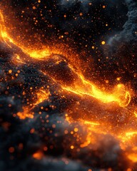 Poster - Radiant light explosion abstract digital background vivid colors dynamic environment artistic viewpoint conceptual art