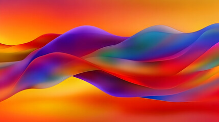 Wall Mural - Abstract colorful wave background, vibrant gradient flowing design, ideal for website banners and presentations.