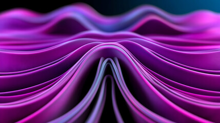 Wall Mural - Abstract purple waves, digital art, background texture for design.
