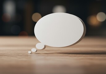 Fototapete - Paper thought bubble. background