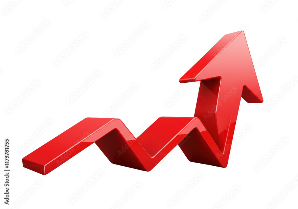 Red Up Arrow Icons Business Illustration isolated on transparent ...