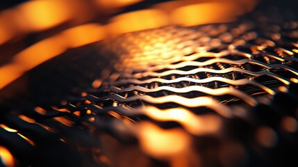 Fototapete - Abstract Waves of Light and Shadow in Warm Tones and Patterns