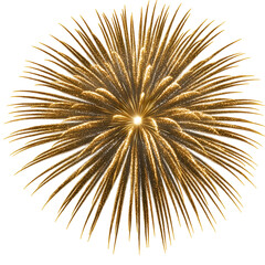 Wall Mural - Gold fireworks isolated.