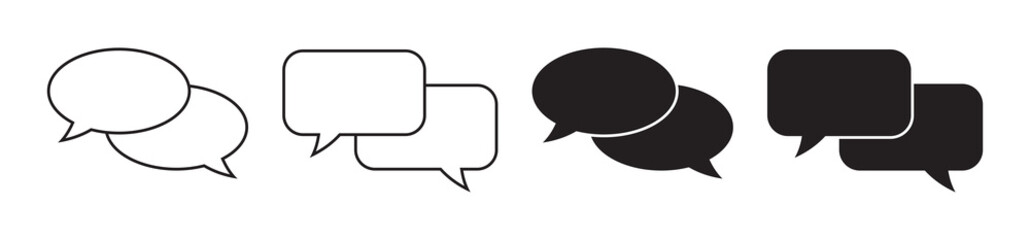 Wall Mural - Chat icon. Talk speech bubble icon. Dialogue balloon icon. Comment sign.