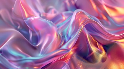 Poster - abstract background with silk fabric in pastel vibrant colors