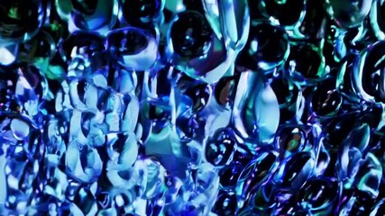Poster - Colorful liquid spheres dance and shimmer in bright light creating mesmerizing patterns and visual effects in a captivating display