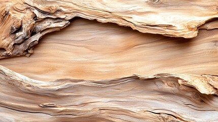 Wall Mural - Close-up of light brown wood texture with natural cracks and grain, creating a frame.