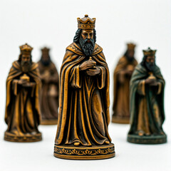 Bronze sculptures of the three wise men, a symbol of the Christian faith