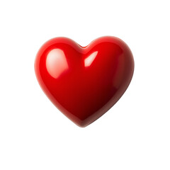 Wall Mural - Red heart isolated.