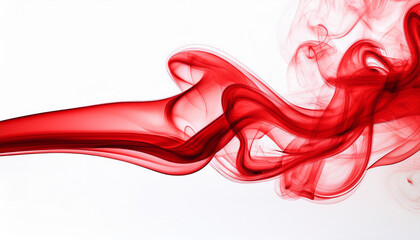 Wall Mural - line red smoke group isolated white background