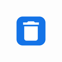 Poster - basket trash icon vector sign
